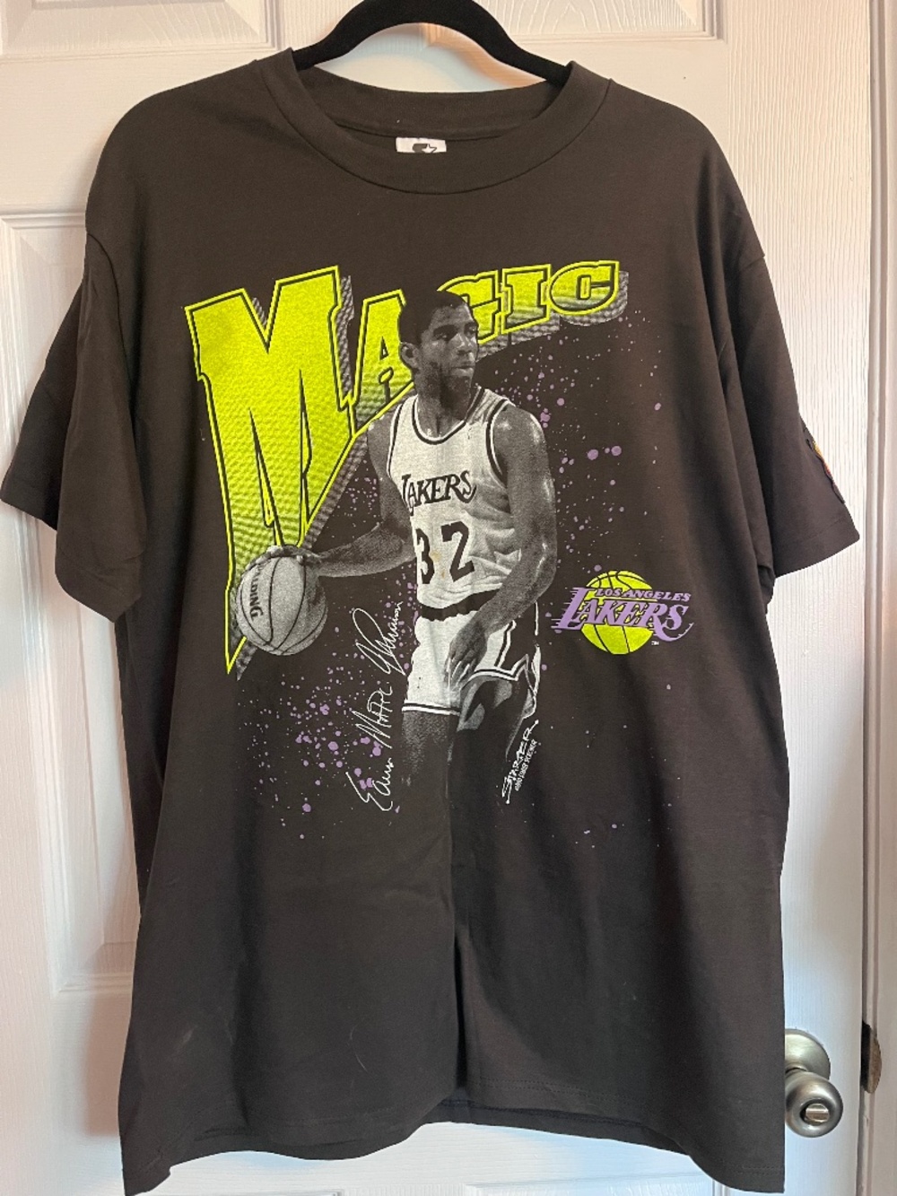 Starter Brand Ervin Magic Johnson LA Lakers T-Shirt NWT Vintage Deadstock Large